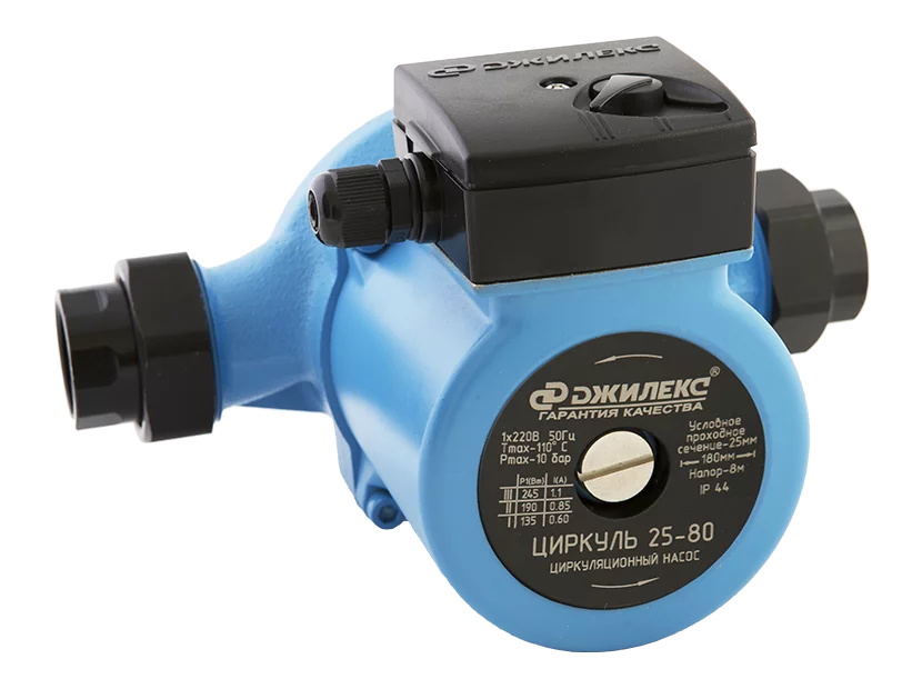 Изображение товара Циркуляционный насос Джилекс Циркуль 25/80 для системы отопления 1 5 м3 ч 245 Вт