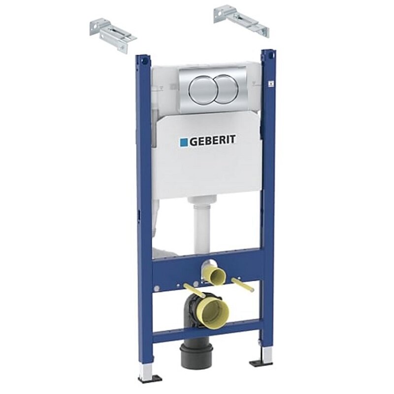 Изображение товара Инсталляция Geberit Duofix Delta для унитаза с кнопкой Delta 01 хром 458.149.21.1