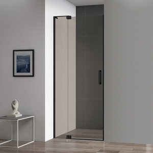 Изображение товара Душевая дверь Cezares Slider, 80-90 см, стекло тонированное бронза, профиль черный матовый, SLIDER-B-1-80/90-BR-NERO