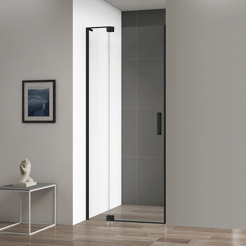 Изображение товара Душевая дверь Cezares Slider 90-100 см стекло и черный профиль, Италия