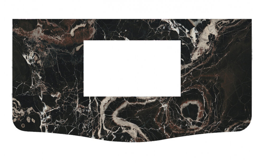 Изображение товара Столешница Beluxe Анжело 1100 П-02 из искусственного мрамора черного цвета