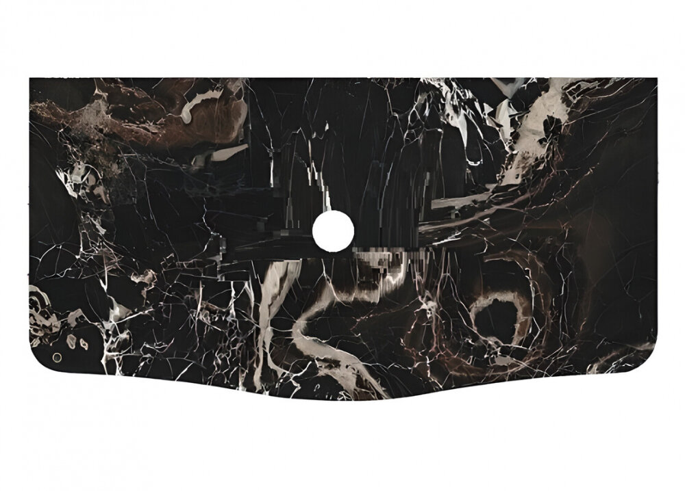 Изображение товара Столешница Belux Анжело 1100 - М из искусственного мрамора черный матовый