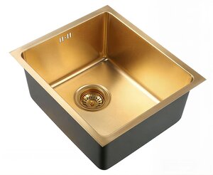 Изображение товара Мойка кухонная Zorg PVD BRONZE, 38 см, бронза, SZR 4438 BRONZE