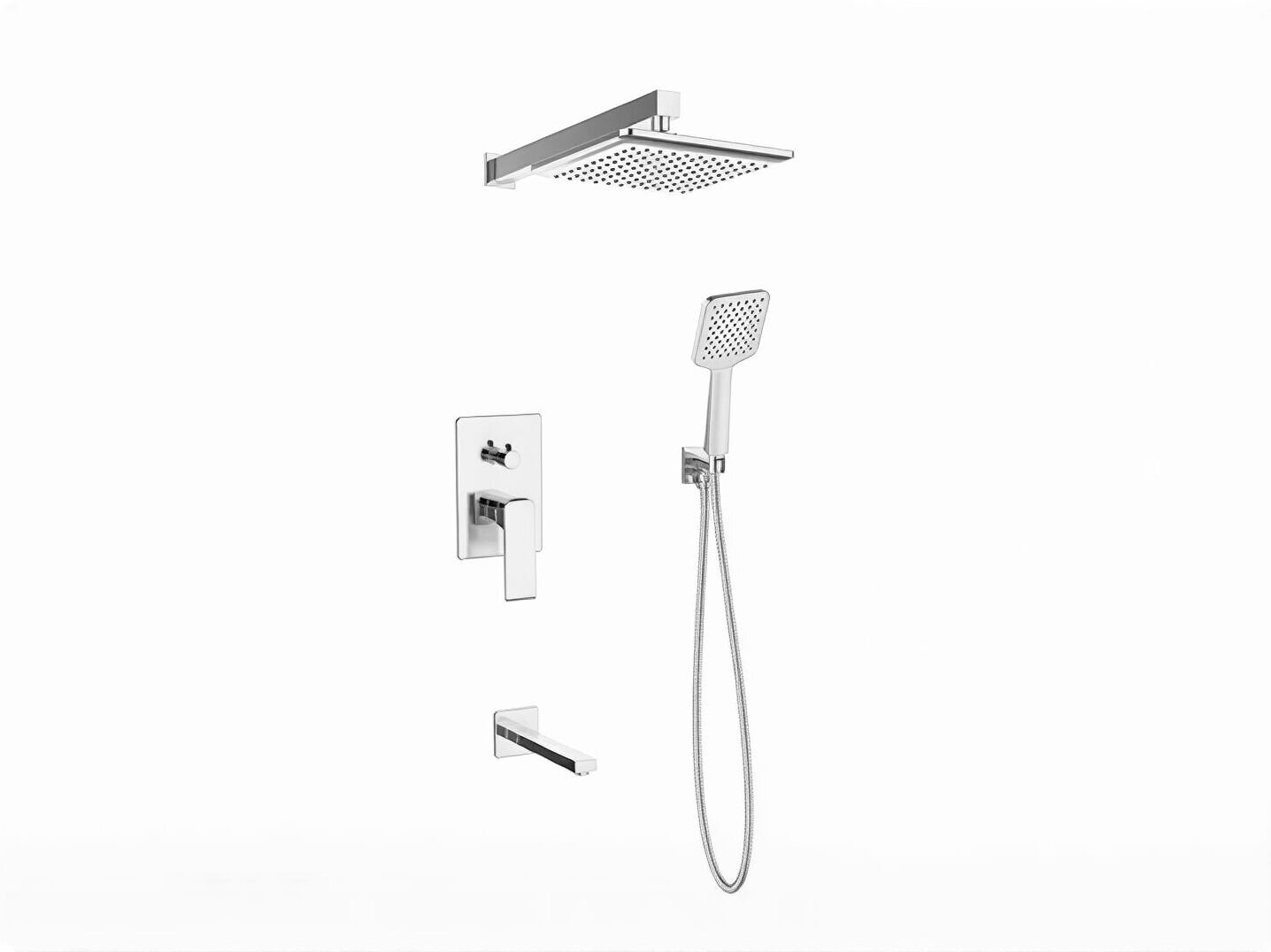 Изображение товара Душевая система Esko Squared Chrome, цвет хром, 7in1 SQ Изображение товара Душевая система Esko Squared Chrome, цвет хром, 7in1 SQ