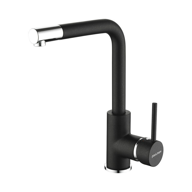 Изображение товара Смеситель для кухонной мойки Paulmark Honner Ho212018-BLM черный хром