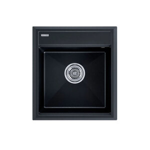 Изображение товара Мойка кухонная Paulmark Stepia-460 PM114651-BLM, 46 х 51 см, кварцевая, черный металлик