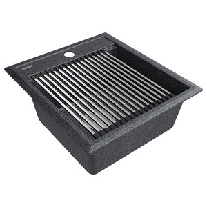 Изображение товара Мойка кухонная Paulmark Stepia-460 PM114651-DG, 46 х 51 см, кварцевая, графит