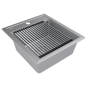 Изображение товара Кухонная кварцевая мойка Paulmark Stepia-460 серый металлик 46x51 см