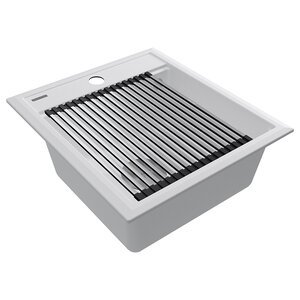 Изображение товара Мойка кухонная Paulmark Stepia-460 PM114651-WH, 46 х 51 см, кварцевая, белый матовый