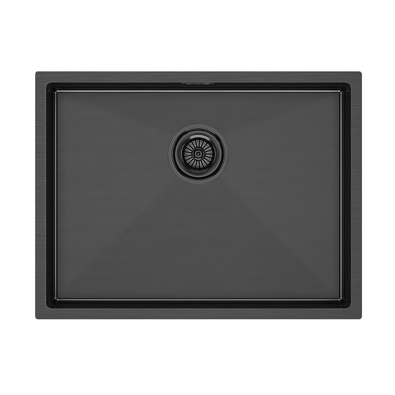 Изображение товара Кухонная мойка Paulmark Next-580 PM215844-GM из нержавеющей стали с покрытием PVD