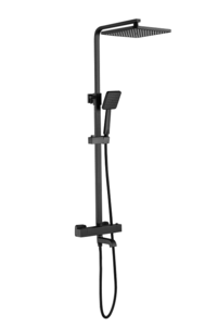 Изображение товара Душевая система Esko термостатическая, с изливом, цвет черный матовый, STT5054 BL