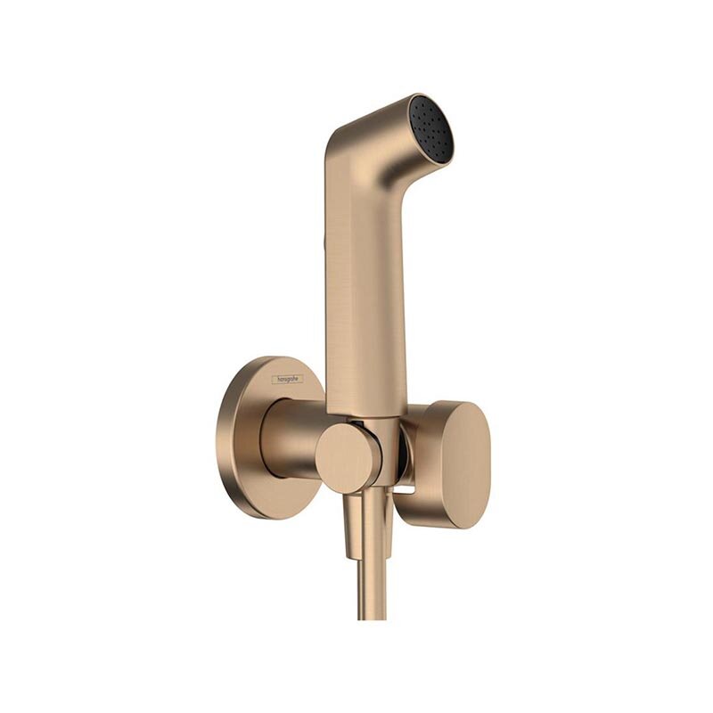 Изображение товара Гигиенический душ Hansgrohe Bidette S 1jet EcoSmart бронза шлифованная Изображение товара Гигиенический душ Hansgrohe Bidette S 1jet EcoSmart бронза шлифованная