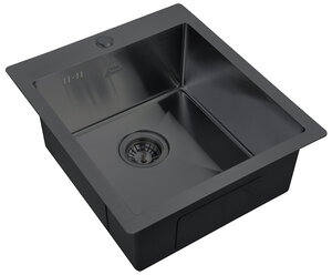 Изображение товара Мойка кухонная Zorg Steel Hammer, 45 см, графит, SH 4551 GRAFIT