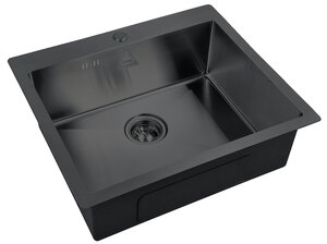 Изображение товара Мойка кухонная Zorg Steel Hammer, 59 см, графит, SH 5951 GRAFIT