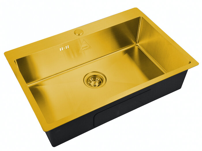 Изображение товара Мойка кухонная Zorg Steel Hammer, 75 см, бронза, SH 7551 BRONZE