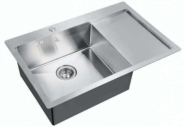 Изображение товара Мойка кухонная Zorg Steel Hammer, 78 см, чаша слева, нержавеющая сталь, SH 7851-L