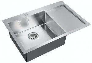 Изображение товара Кухонная мойка Zorg Steel Hammer 78 см с чашей слева из нержавеющей стали