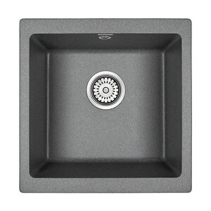 Изображение товара Мойка кухонная Paulmark Gera PM104546-DG, 45 см, кварцевая, графит