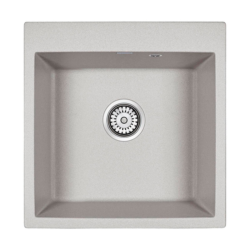 Изображение товара Кухонная мойка Paulmark Praktisch PM105152-GR кварцевая 51 см серый встраиваемая