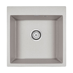 Изображение товара Кухонная мойка Paulmark Praktisch PM105152-GR кварцевая 51 см серый встраиваемая