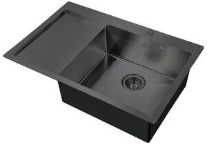 Изображение товара Кухонная мойка Zorg Steel Hammer 78 см, матовая, чаша справа, графит