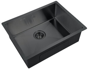 Изображение товара Мойка кухонная Zorg Steel Hammer, 58 см, графит, SH 5844 GRAFIT