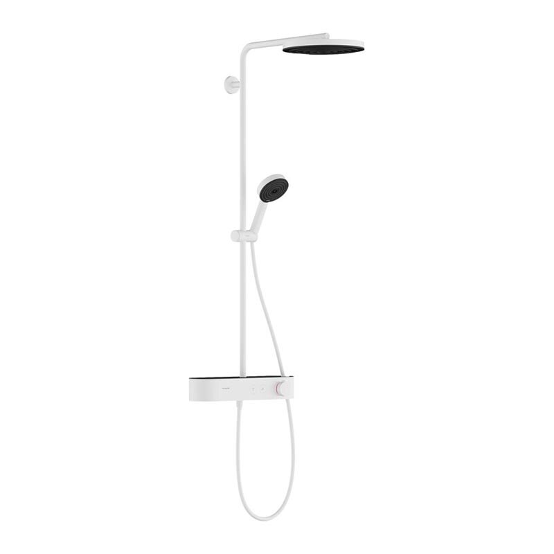 Изображение товара Душевая система Hansgrohe Pulsify 24221700 термостатическая, белый матовый, 3 режима