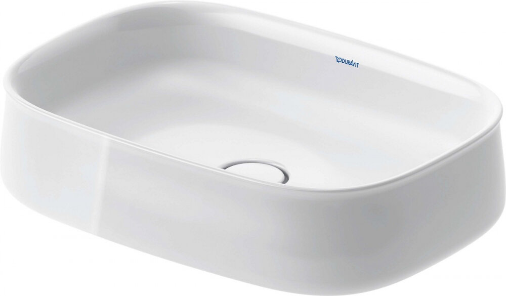 Изображение товара Раковина Duravit Zencha 2373550079 55 x 39 см, накладная, с донным клапаном, белый Изображение товара Раковина Duravit Zencha 2373550079 55 x 39 см, накладная, с донным клапаном, белый
