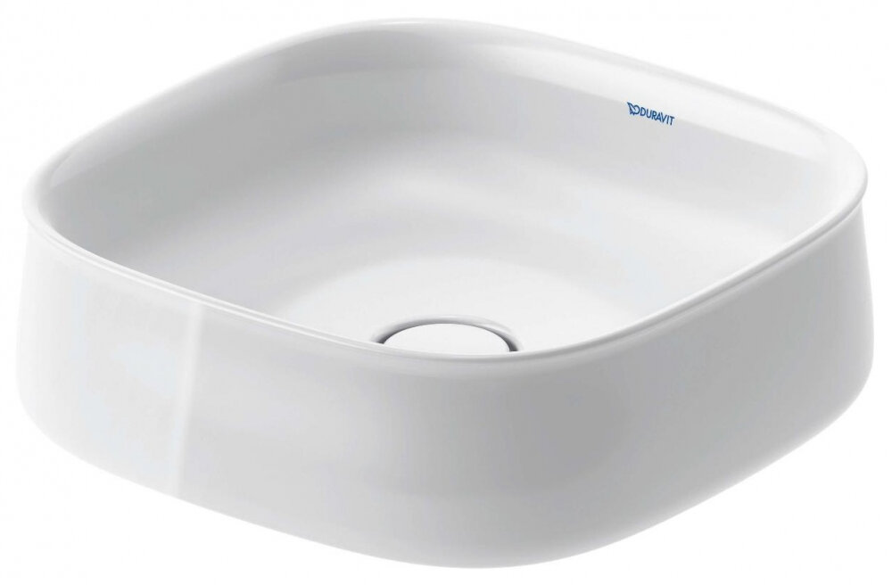 Изображение товара Раковина Duravit Zencha 2373420079 42 x 42 см, накладная, с донным клапаном, белый Изображение товара Раковина Duravit Zencha 2373420079 42 x 42 см, накладная, с донным клапаном, белый