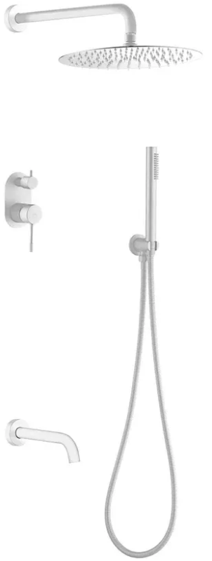 Изображение товара Душевая система Boheme Uno с верхним и ручным душем, белый матовый