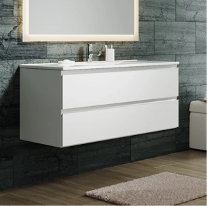 Изображение товара Тумба под раковину Sanvit Авеню-2, 120 см, подвесная, белый глянцевый, kavenu2120w