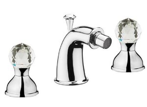 Изображение товара Смеситель для биде Webert Karenina KA710202015 с донным клапаном и кристаллами Swarovski