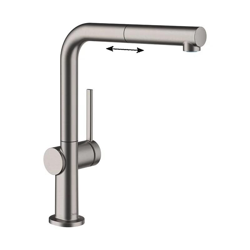 Изображение товара Смеситель Hansgrohe Talis 72808340 с вытяжным изливом, Gunmetal