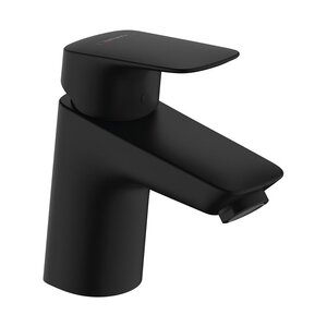 Изображение товара Смеситель для раковины Hansgrohe Logis, 71077670, с донным клапаном Push-Open, черный матовый