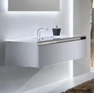 Изображение товара Тумба под раковину Sanvit Кубэ-1, 120 см, подвесная, белый глянцевый, kkube1120w