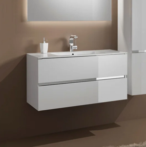 Изображение товара Тумба под раковину Sanvit Кубэ-2, 75 см, подвесная, белый глянцевый, kkube2075w