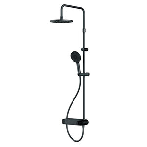 Изображение товара Душевая система Am.Pm X-Joy F0785A622 черный матовый с полкой и 3 режимами душа