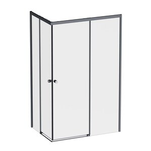 Изображение товара Душевой уголок Am.Pm X-Joy Square Slide 120 х 80 см, профиль черный матовый, стекло прозрачное, W94G-403-12080-BT