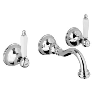 Изображение товара Смеситель Webert Dorian DO750404015 для раковины, на 3 отверстия, настенный, хром