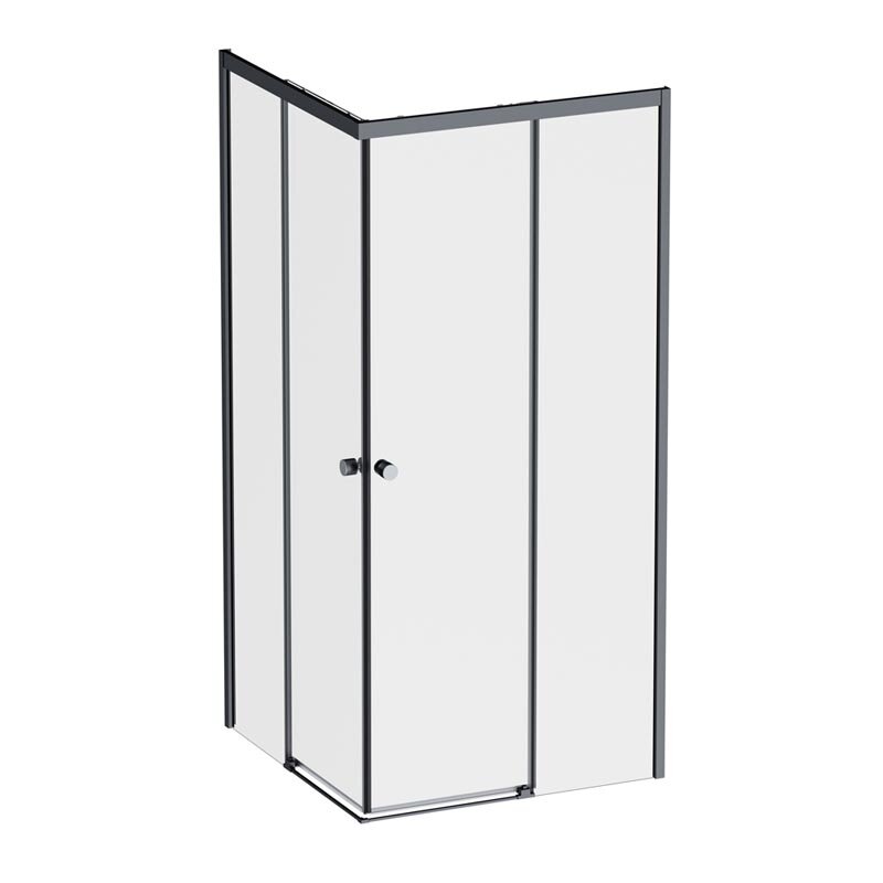 Изображение товара Душевой уголок Am.Pm X-Joy Square Slide 90 х 90 см, профиль черный матовый, стекло прозрачное, W94G-403-9090-BT