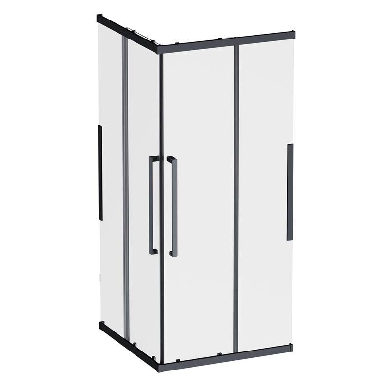 Изображение товара Душевой уголок Am.Pm Func Square Slide 90х90 см черный матовый стекло 6 мм Germany