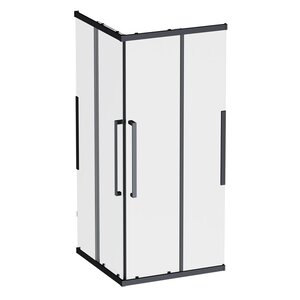 Изображение товара Душевой уголок Am.Pm Func Square Slide 90 х 90 см, профиль черный матовый, стекло прозрачное, W84G-403-9090-BT