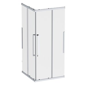 Изображение товара Душевой уголок Am.Pm Func Square Slide 90 х 90 см, профиль хром матовый, стекло прозрачное, W84G-403-9090-MT