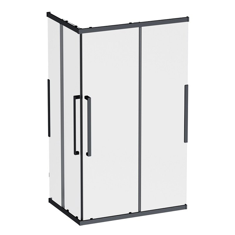 Изображение товара Душевой уголок Am.Pm Func Square Slide 120x80 см черный матовый с прозрачным стеклом