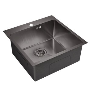 Изображение товара Мойка кухонная Емар Best EMB-116 PVD Nano Dark 51 х 51 см, нержавеющая сталь, Nano Dark