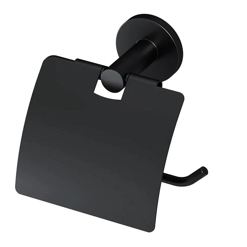 Изображение товара Держатель для туалетной бумаги Am.Pm X-Joy A85A341422, с крышкой, черный матовый