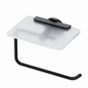 Изображение товара Держатель для туалетной бумаги Am.Pm X-Joy с полкой черный матовый Германия