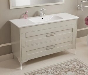 Изображение товара Тумба под раковину Sanvit Прованс 120 см напольная МДФ бежевый Россия