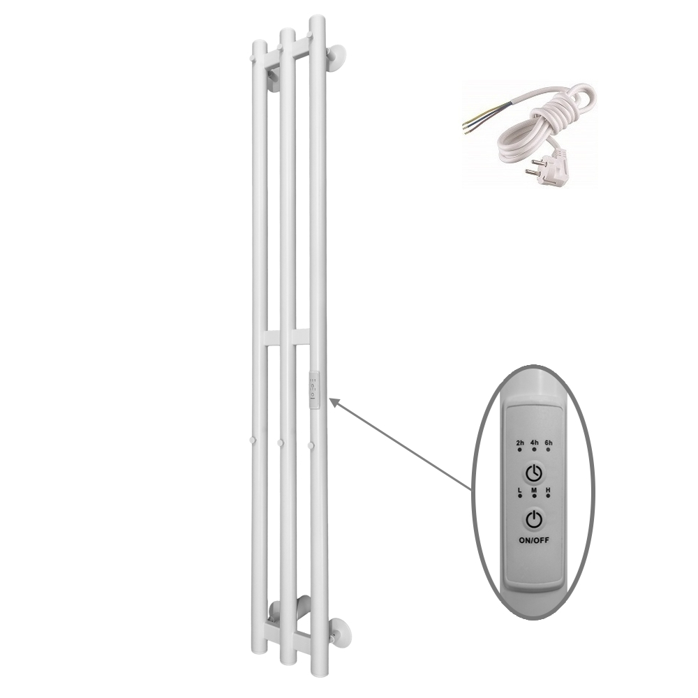 Изображение товара Электрический полотенцесушитель Altasan Арго 120 см белый матовый для ванной