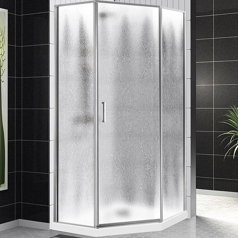 Изображение товара Душевой уголок BelBagno Uno-195 90x90 см стекло шиншилла хром распашной